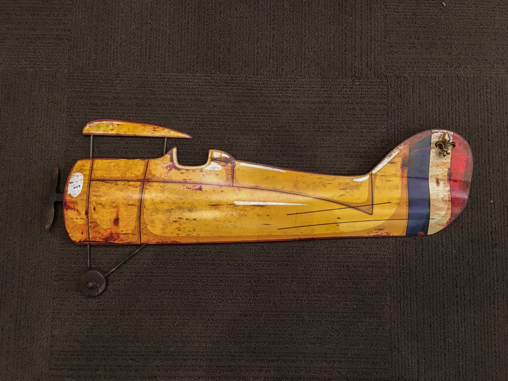 A Vintage Style Metal Aircraft Wall Decoration - Vintage Metal Airplane Wall Decor A Vintage Style Metal Aircraft Wall Decoration - Vintage Metal Airplane Wall Decor