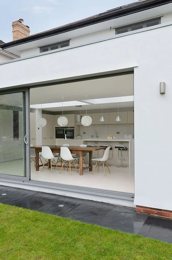 Sleek modern extension with clean lined kitchen from Phil Spencer