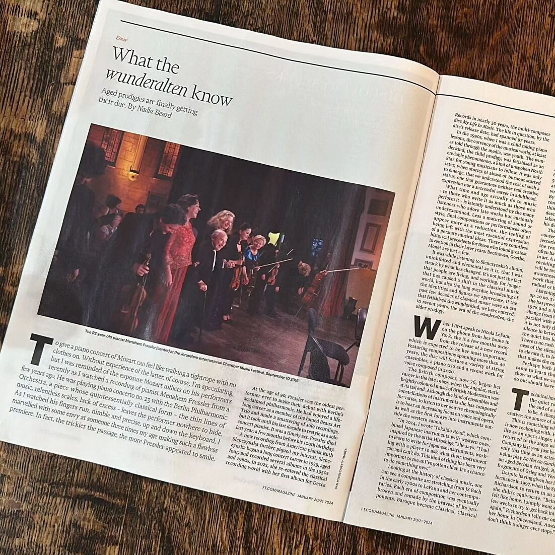 An essay in @ft_weekend on the &quot;wunderalten&quot; -- the older prodigy -- and the relationship between age and creativity.

I listened to a lot of music while writing this essay, going backwards and forwards in one or other composer's oeuvre to 