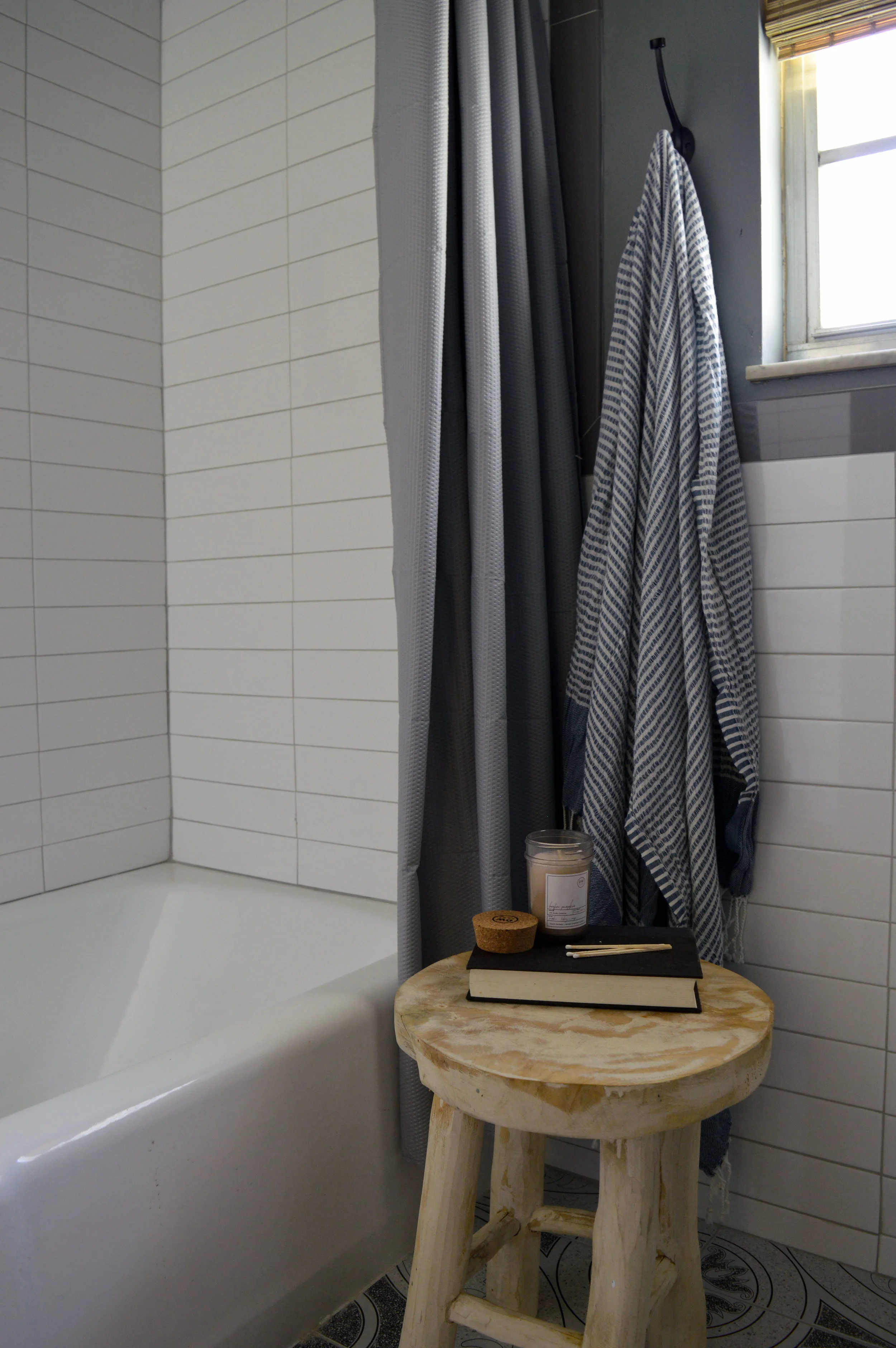 A Warm Modern Midcentury Guest Bathroom Reveal One Room Challenge