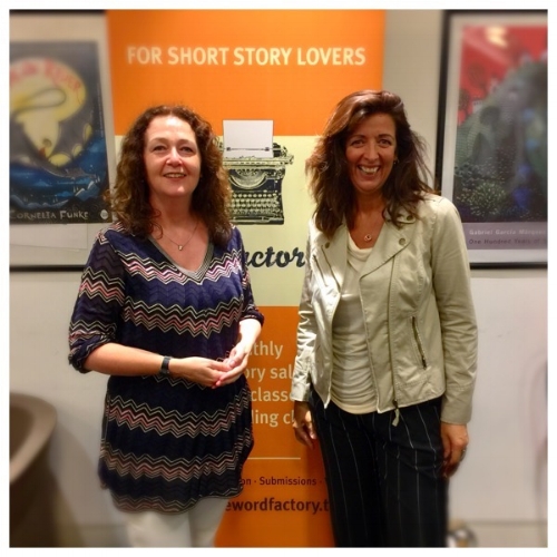 Word Factory founder & director, Cathy Galvin with Louise Doughty.