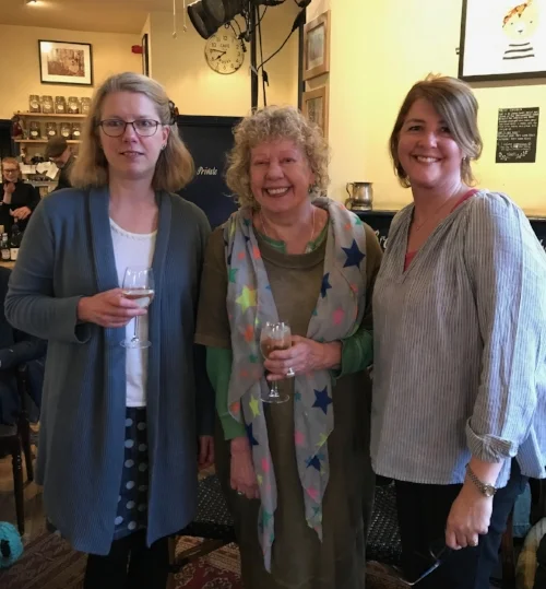 With Emma Darwin on the left & Michèle Roberts, centre.