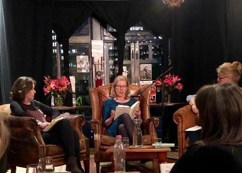 L-R. With Caroline Green and Emma Darwin