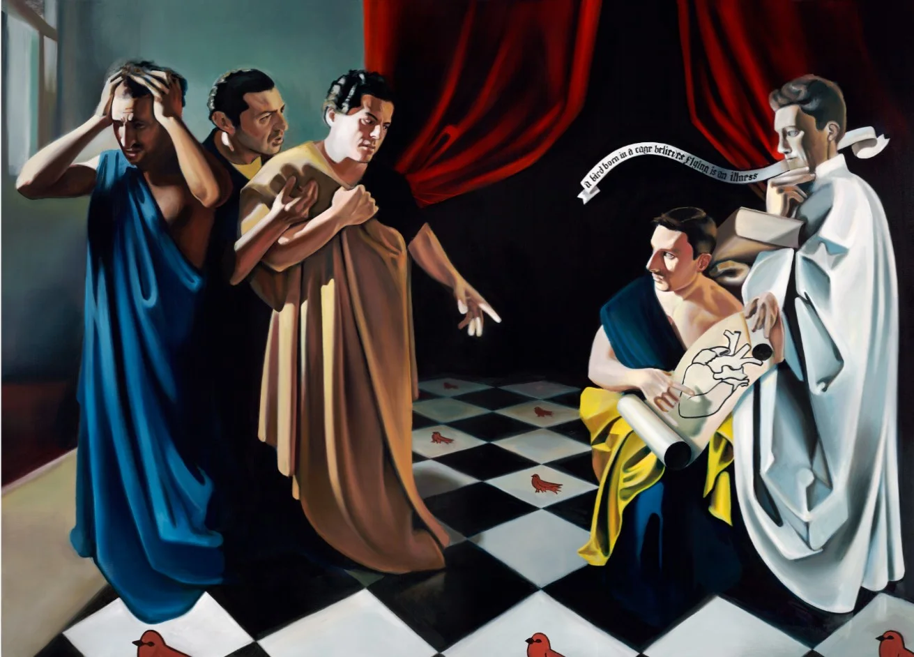 Salvador Perdomo The Martlet (2019) Oil on canvas, 5’X7’ InterTrauma HQ New York, NY