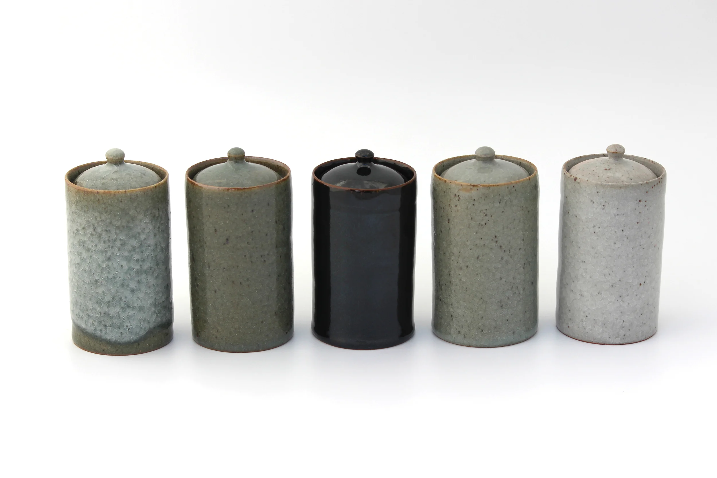 A group of store jars, various crackle glazes and tenmoku.