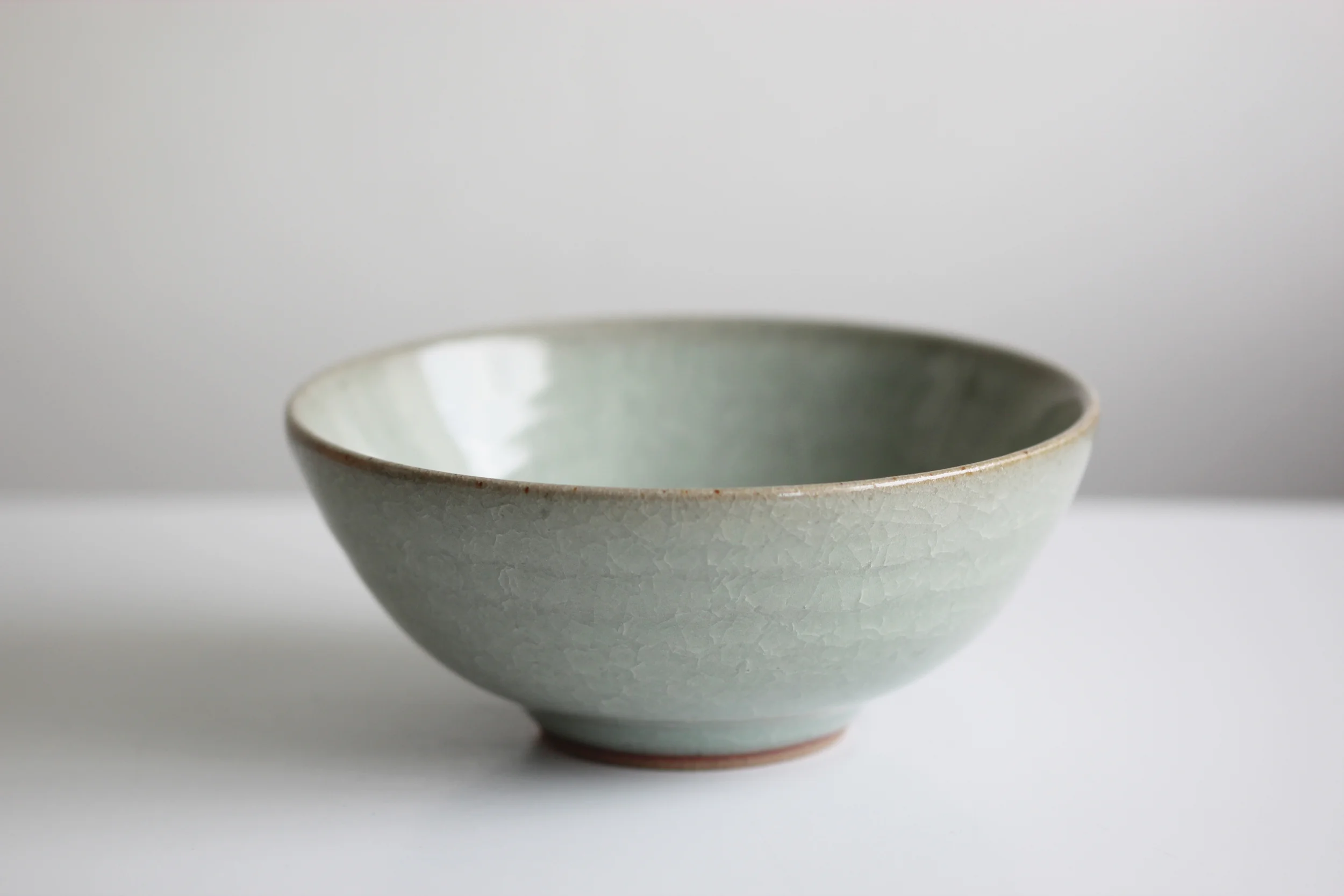 Green Crackle Glazed Bowl