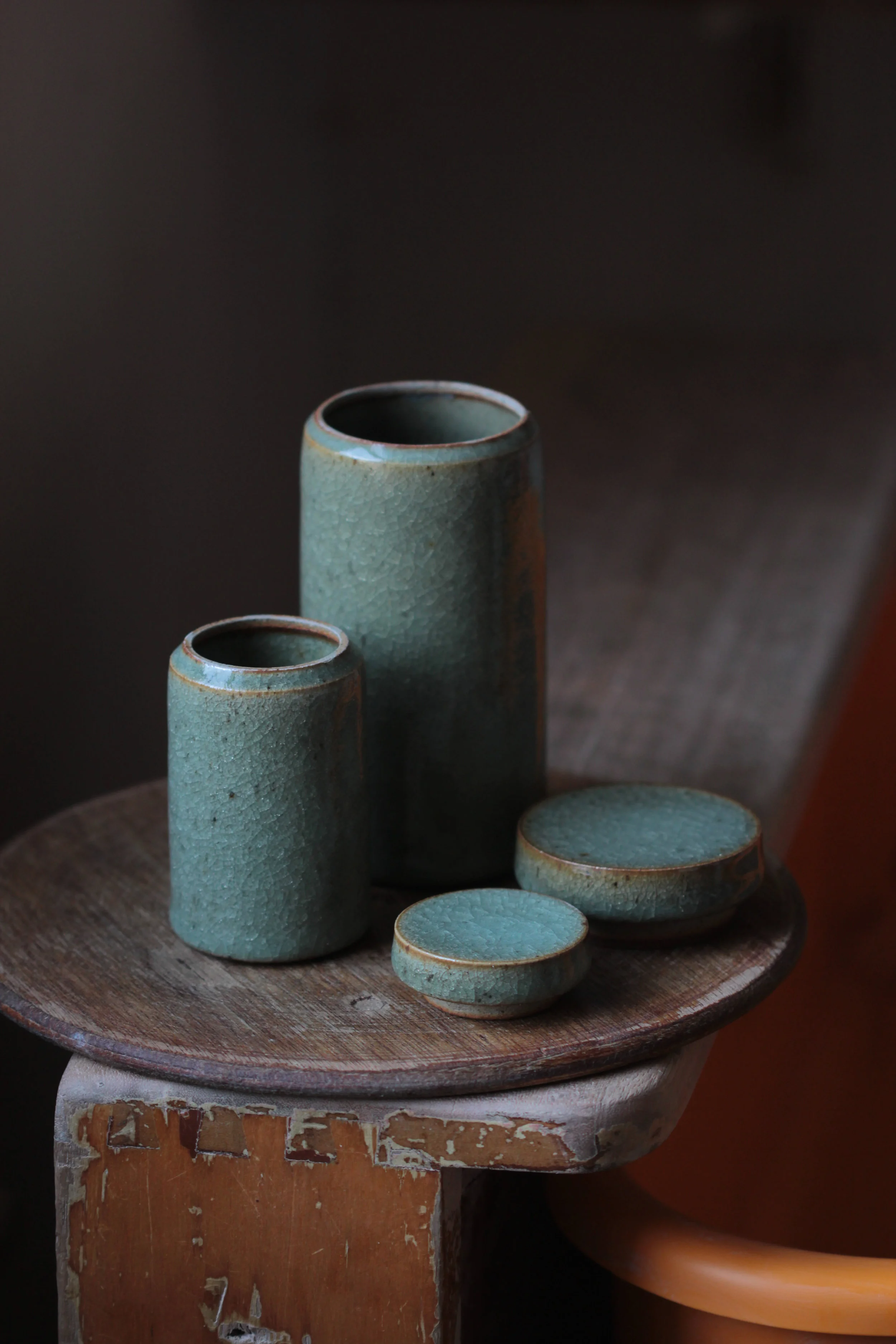 Dark Green Jars