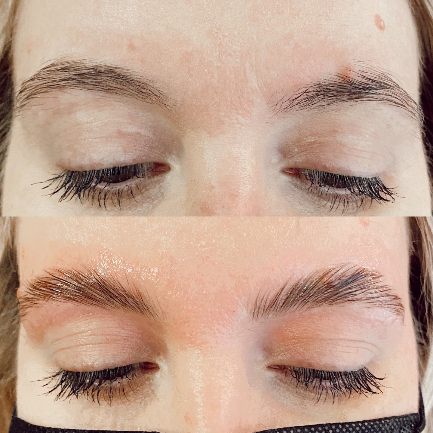 When you've got full brows but feel like they just won't do what you want, it's definitely time to Laminate! Brow Lamination is a keratin infused treatment that tames and shapes unruly brows. It strengthens each brow hair adding thickness, volume and