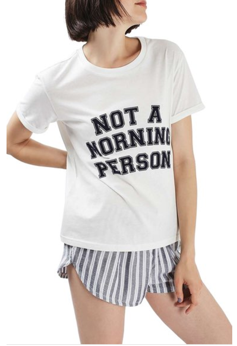 Topshop Not a Morning Person Short Pajamas