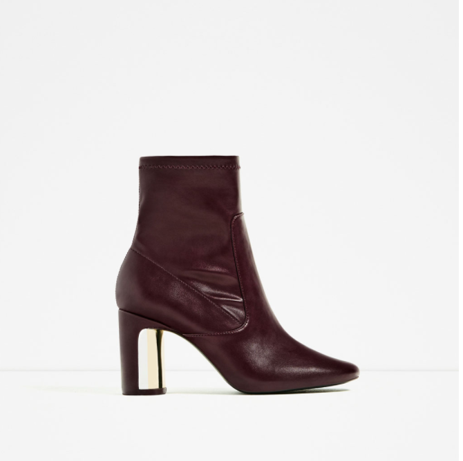 HEEL DETAIL ANKLE BOOTS