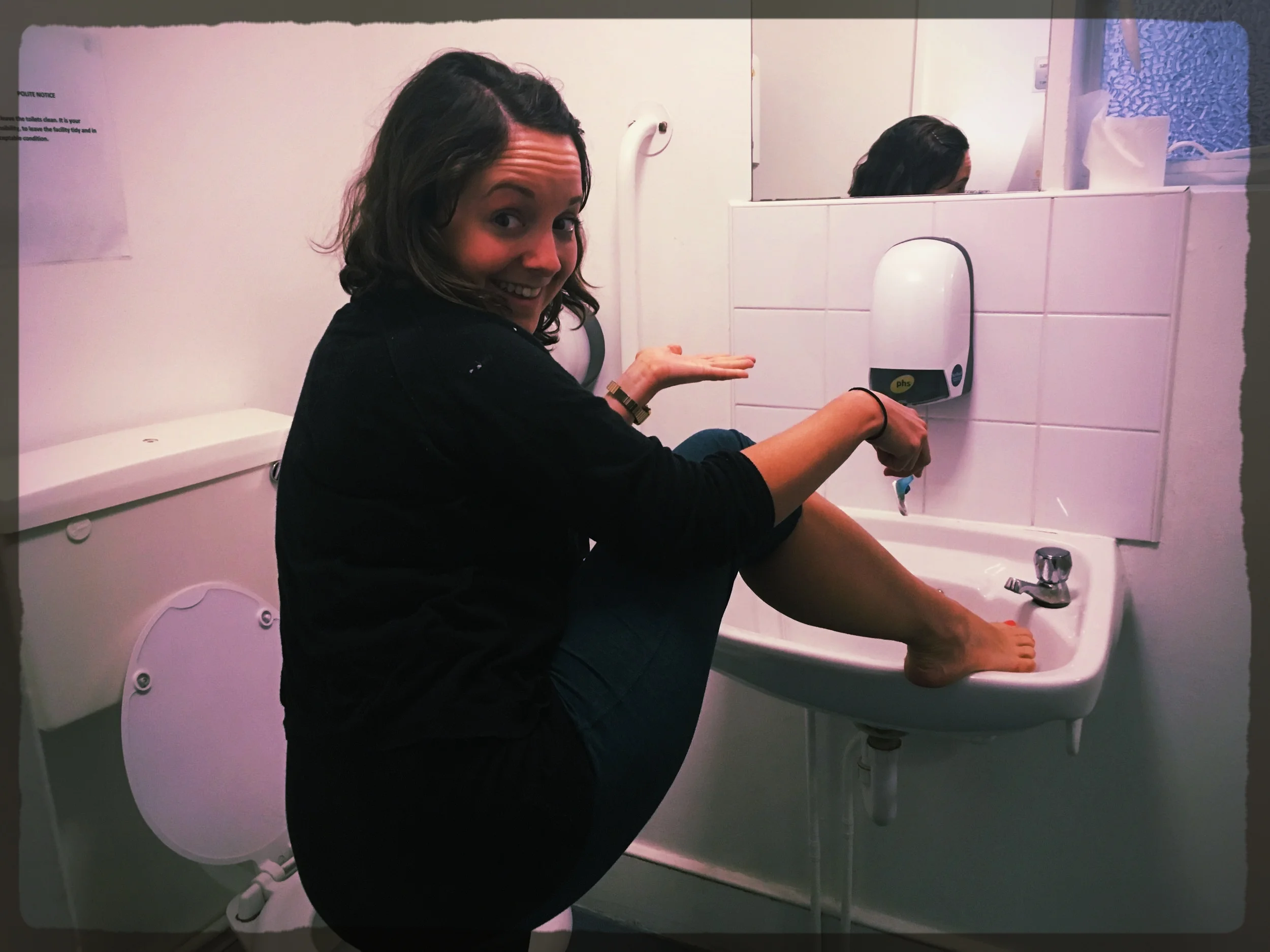 Kat shaving on-the-go