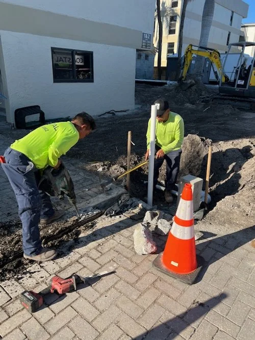 Trench drain replacement in front of Building  2
