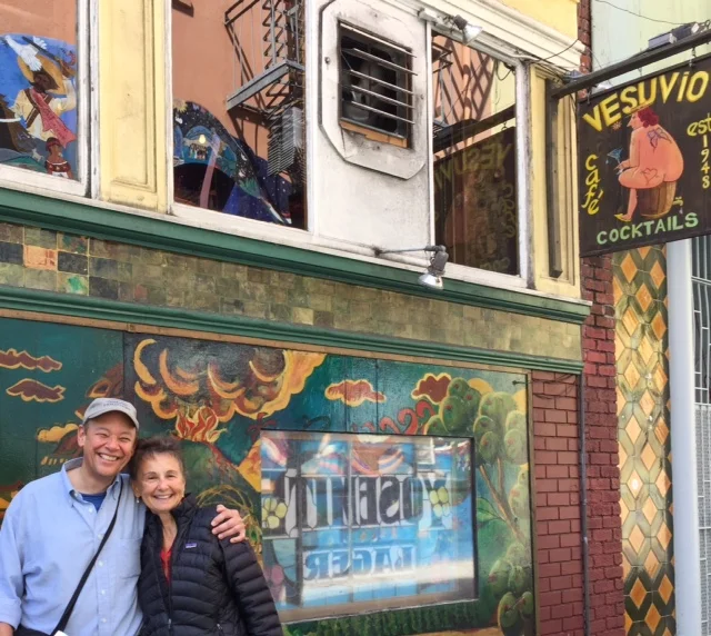 In North Beach, with travel writer extraordinaire, Don George. 