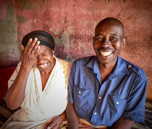 Daphne and her husband cracking up when I said “piss off“ in Zulu