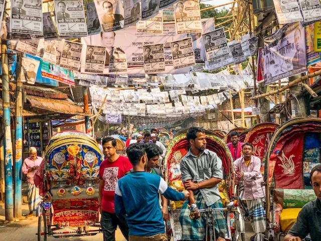 Cities were full of colorful rickshaws and more election posters than could be imagined.