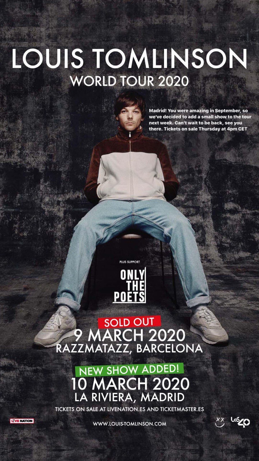 madrid — Tour Blog — LTHQ Official | Louis Tomlinson | Walls