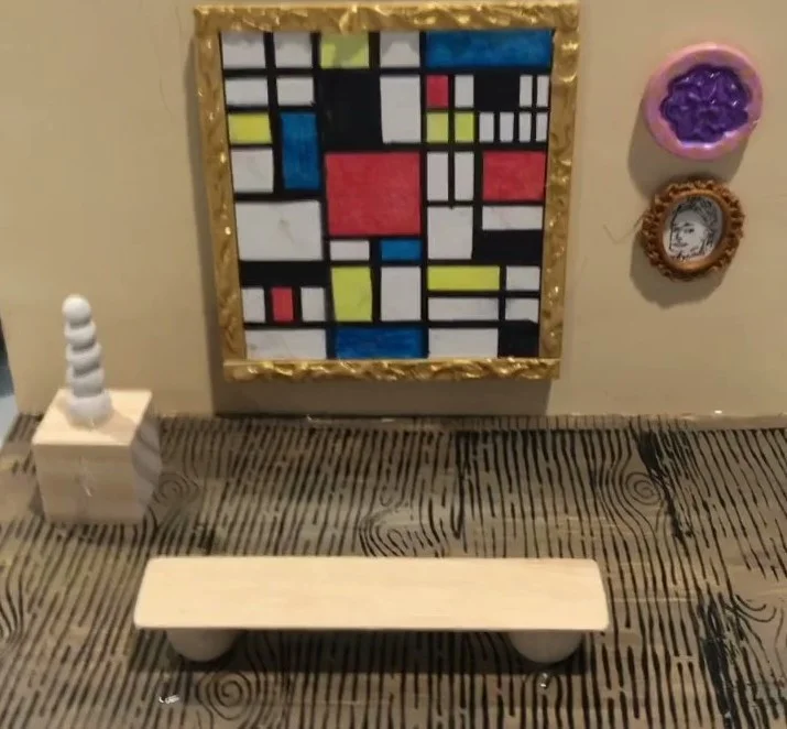 Piet Mondrian Painting in Art Museum Diorama