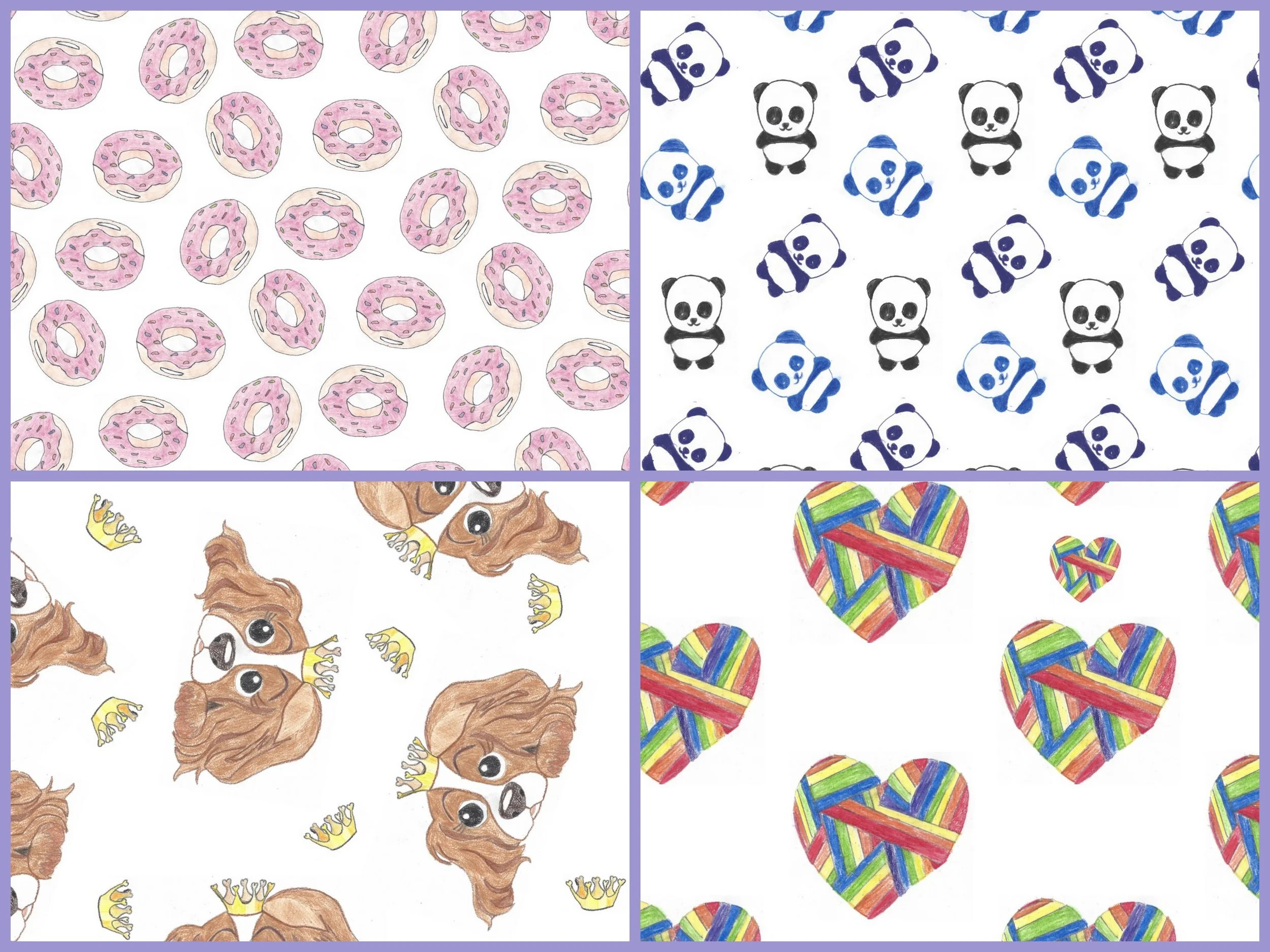 Students turn their drawing into actual fabric.