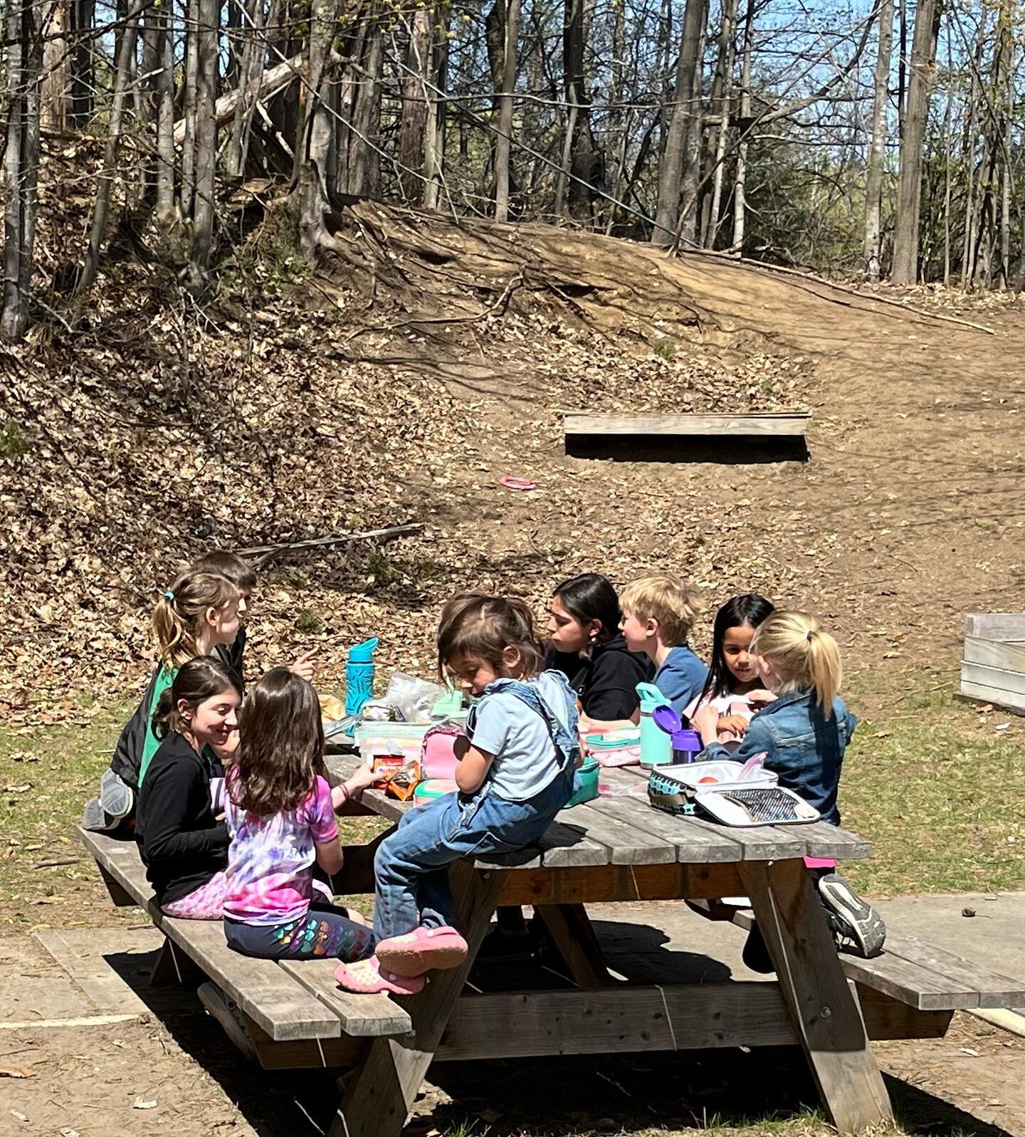 First day of having our camp lunch outside at the picnic tables.Hooray!
#aprilbreakcamp #springhassprung #artcamp #manchestervt #outsidefun