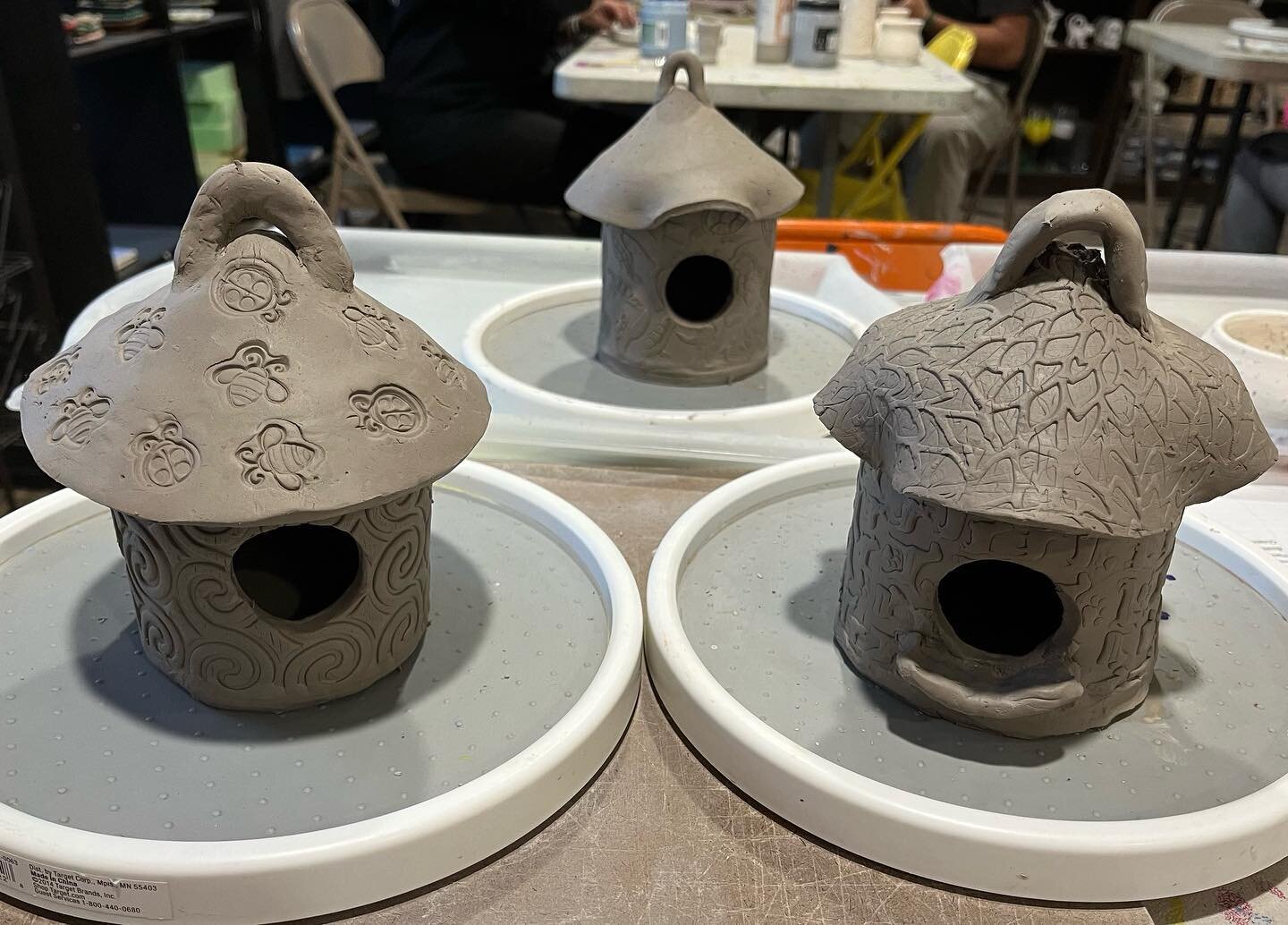 Getting samples made for some upcoming Build a Birdhouse workshops. Who wants to make one? #ceramicsworkshops #birdhouse #ceramicbirdhouse #artworkshop #manchestervt #becreative #southernvt