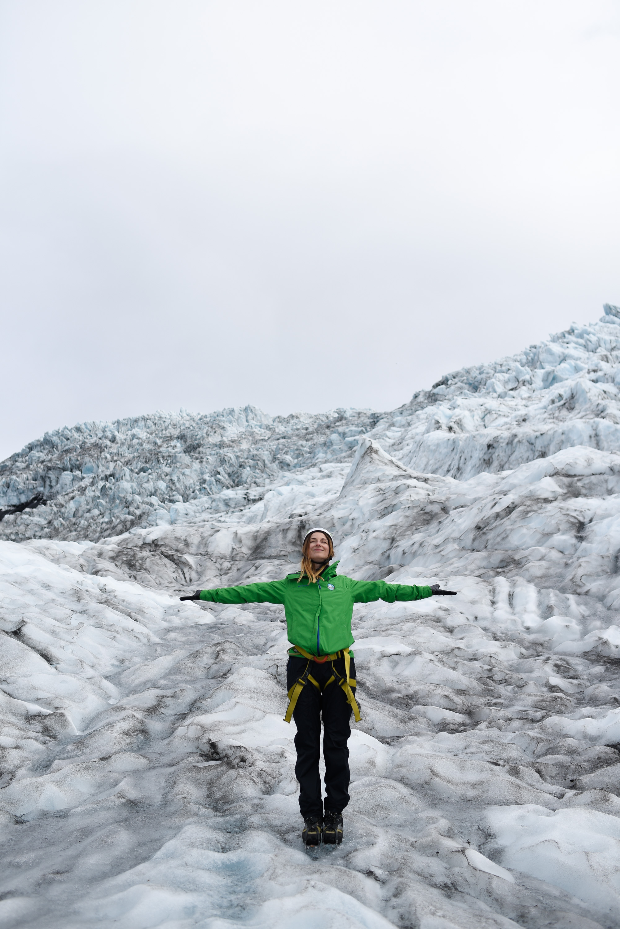 Taking in the fresh glacier air