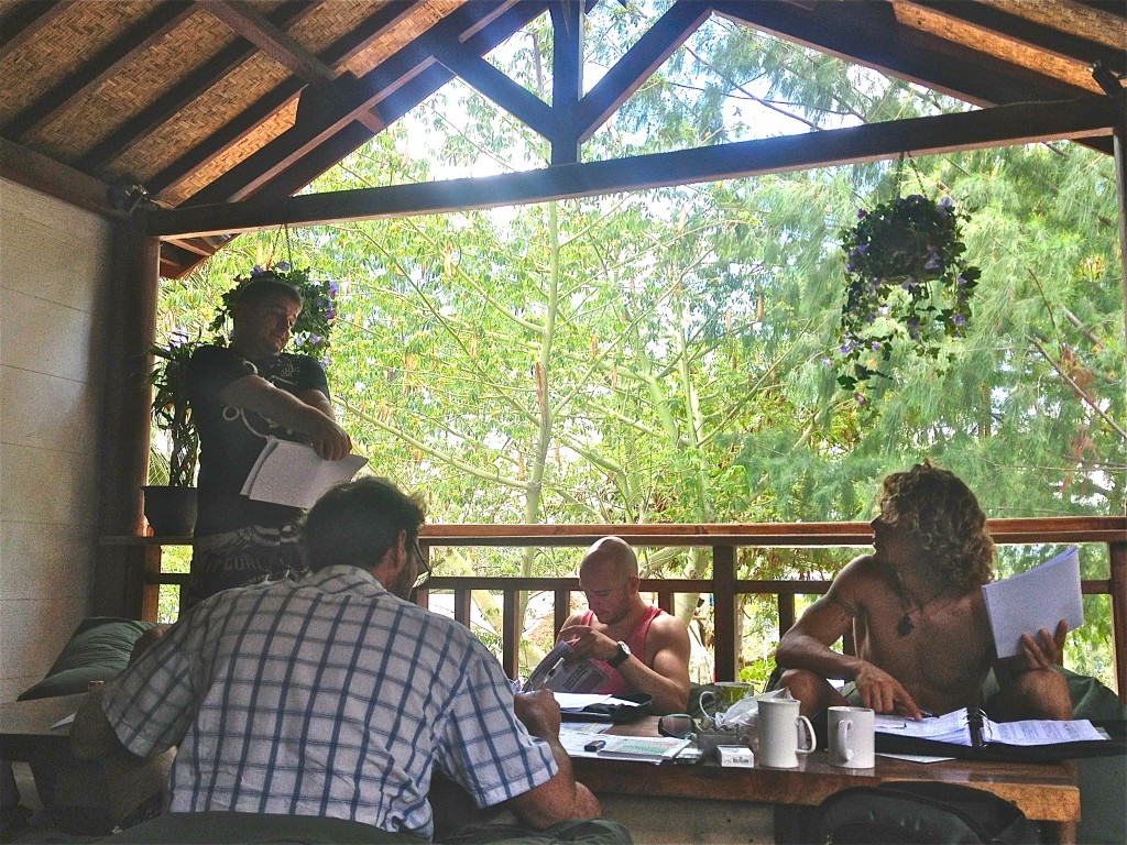 Andy teaching a certification class in the upstairs bungalow