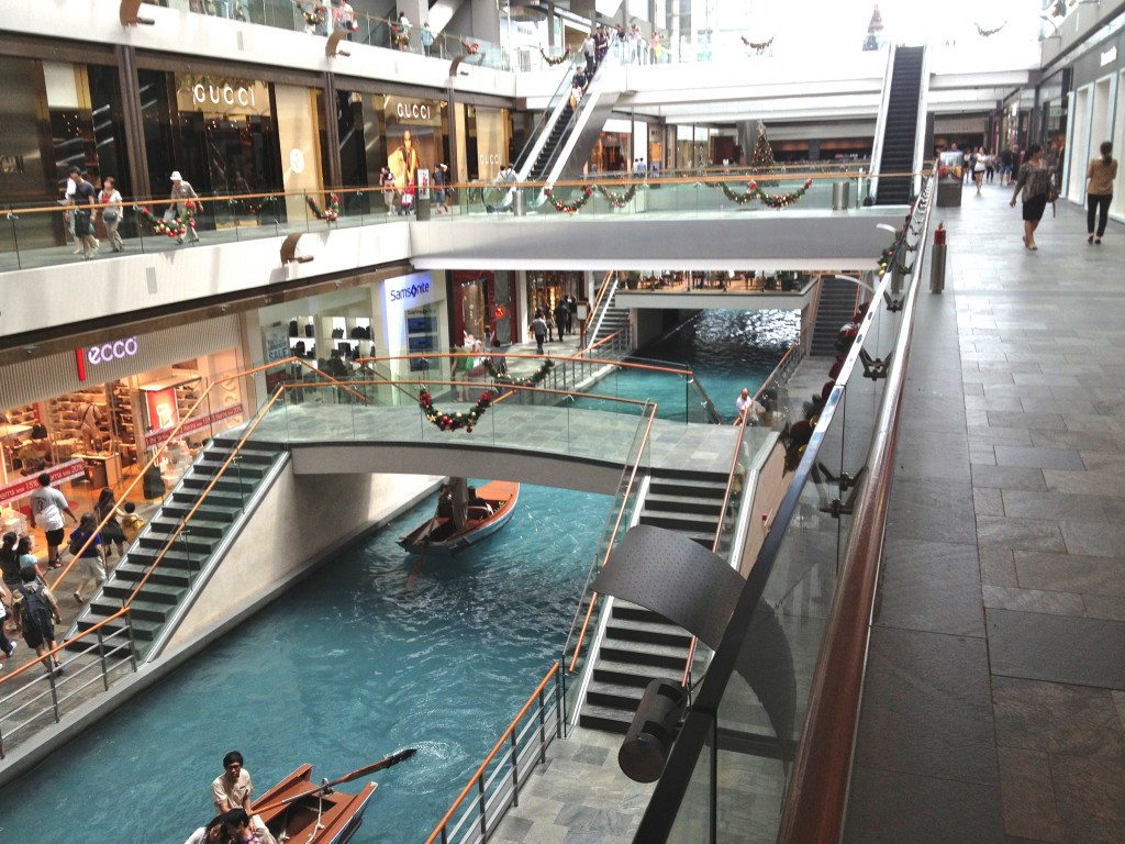 River in one of the shopping malls.