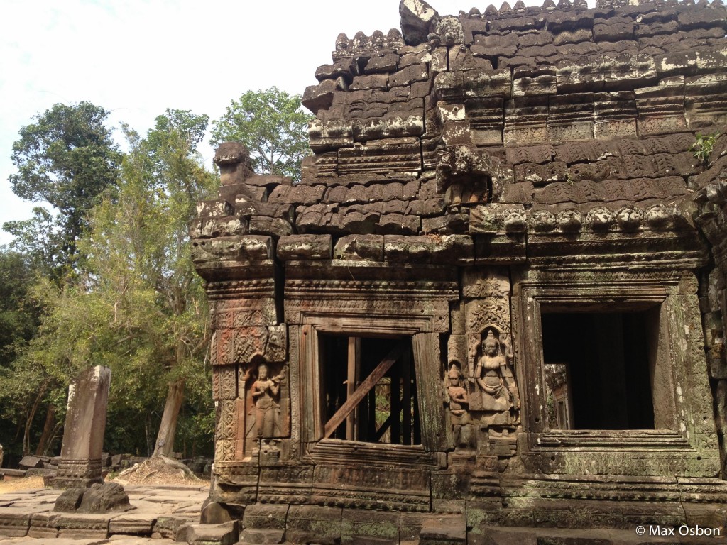 These temples are crumbling under the pressure of the trees growing directly out of the foundations.