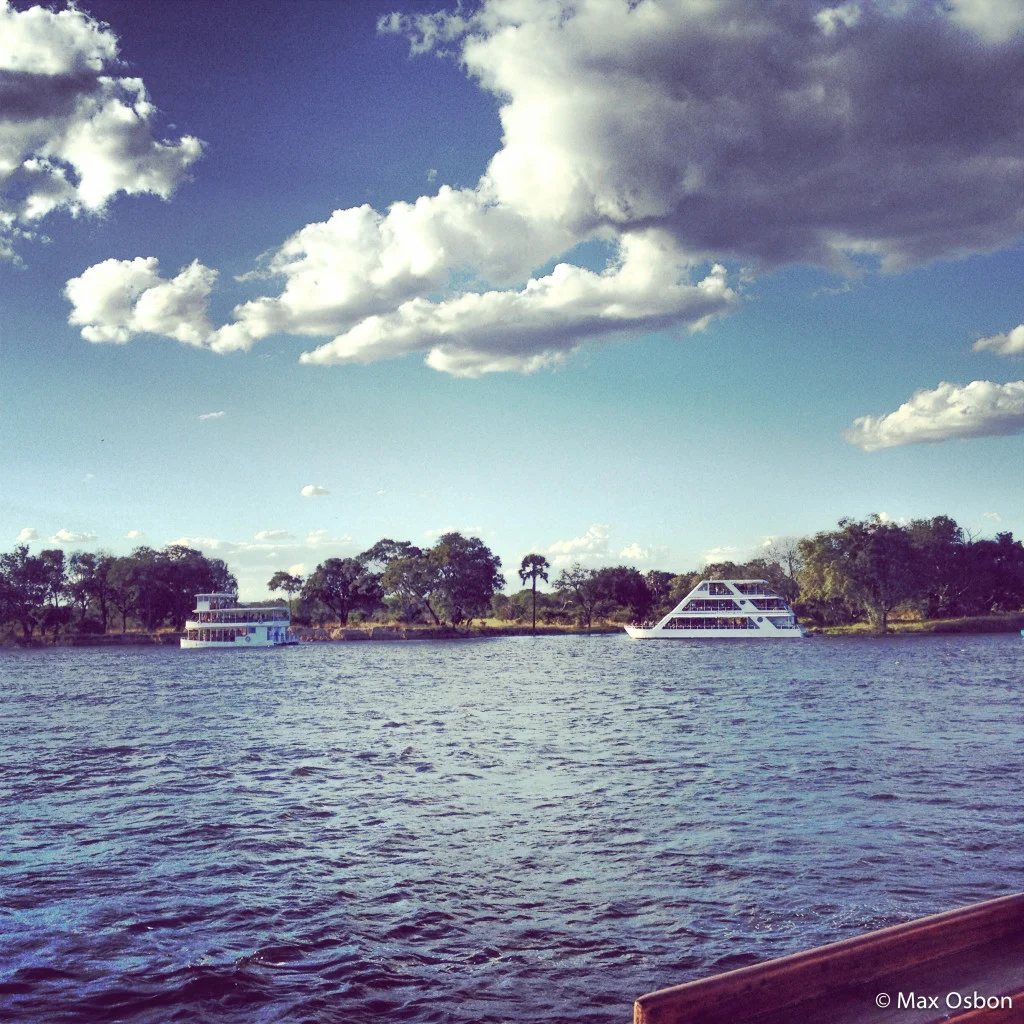 Out on the Zambezi river booze cruise