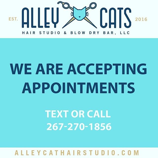 We can&rsquo;t wait to reopen! Call or text to schedule your future appointments. Please be patient we will get back to everyone! #salonlife #quarantine