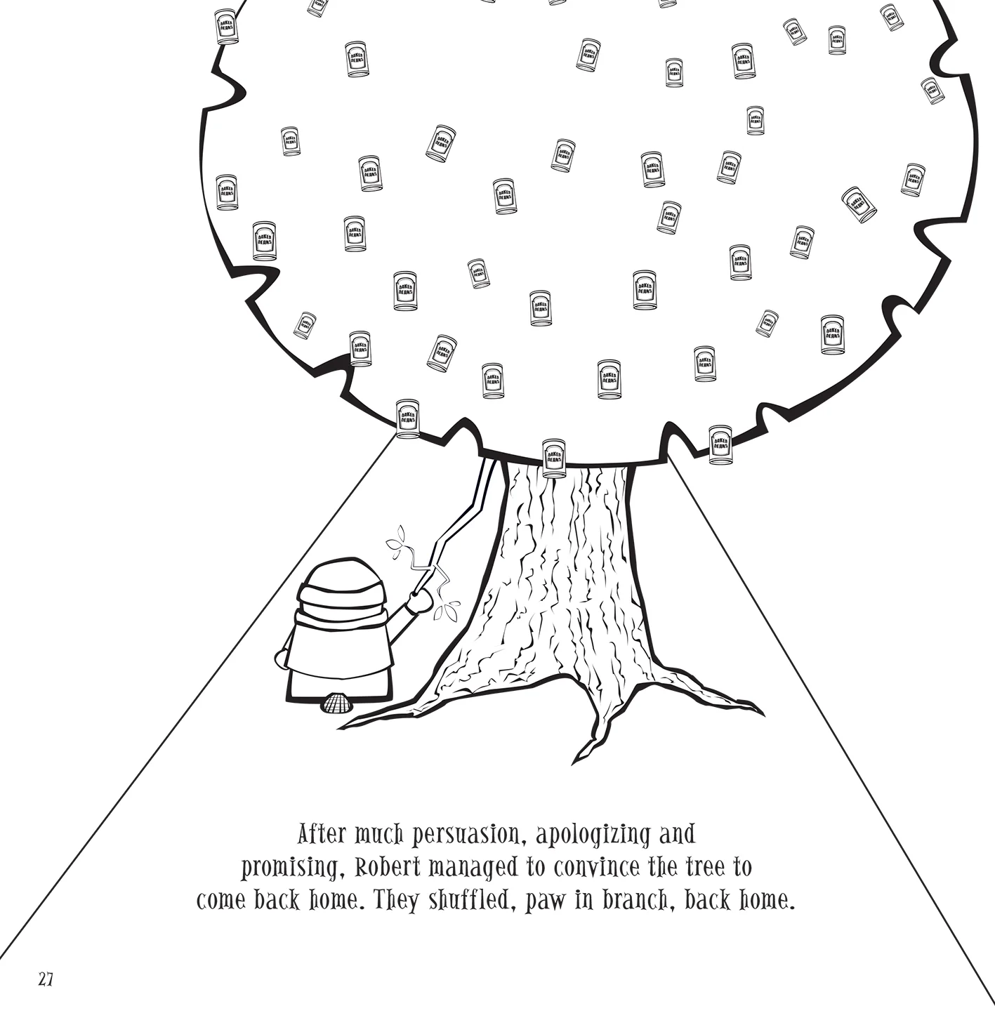 "The Lazy Baked Bean Beaver" • digital illustration • childrens book page 30 • 2008