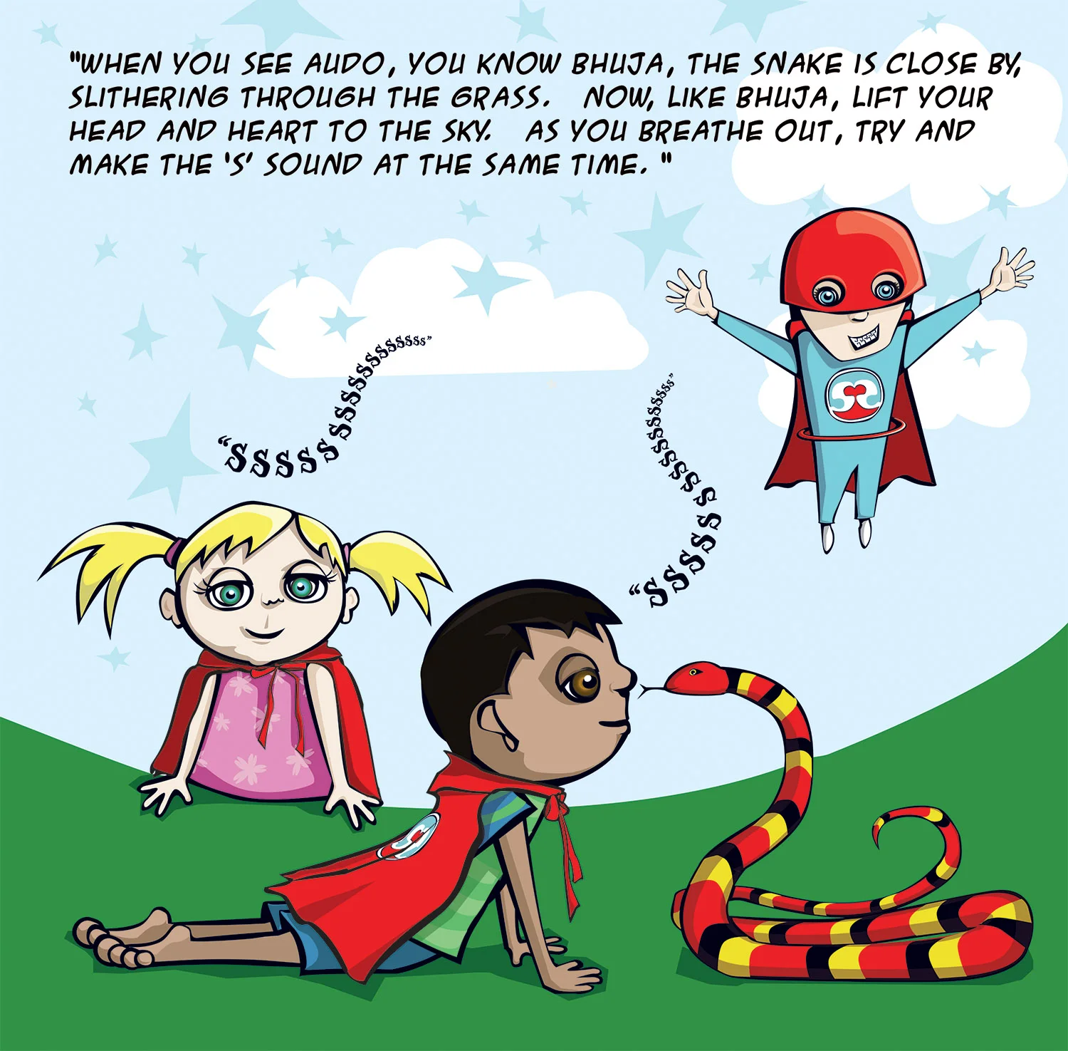 "The Adventures of Super Stretch" • digital illustration • childrens book page 16 • 2009