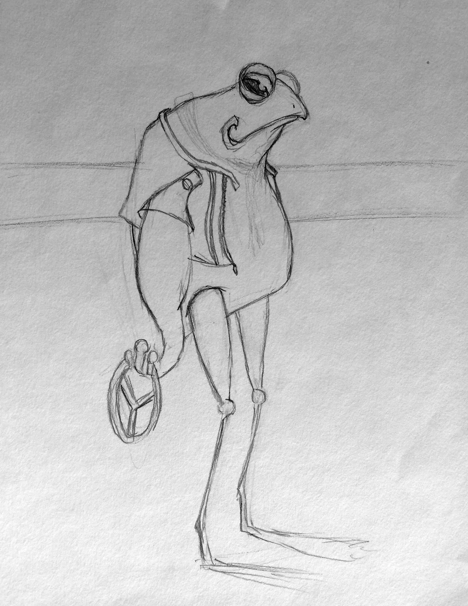 "Toad On The Road" • Graphite on paper • 7"x10" • 2013