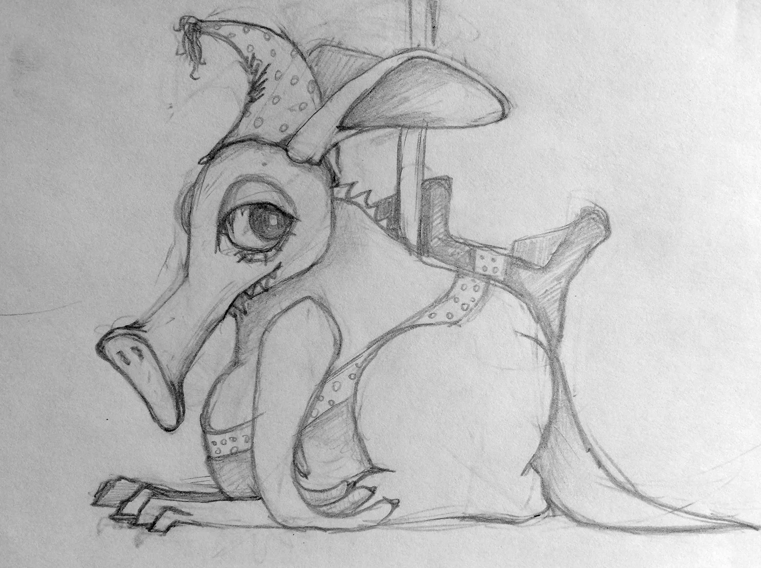 ScaryTails Character • graphite on paper • 7"x10" • 2009