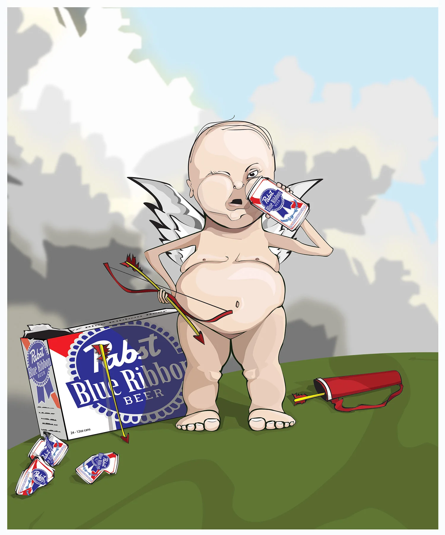 Calendar • "Pie Eyed Cupid" • Digital Illustration