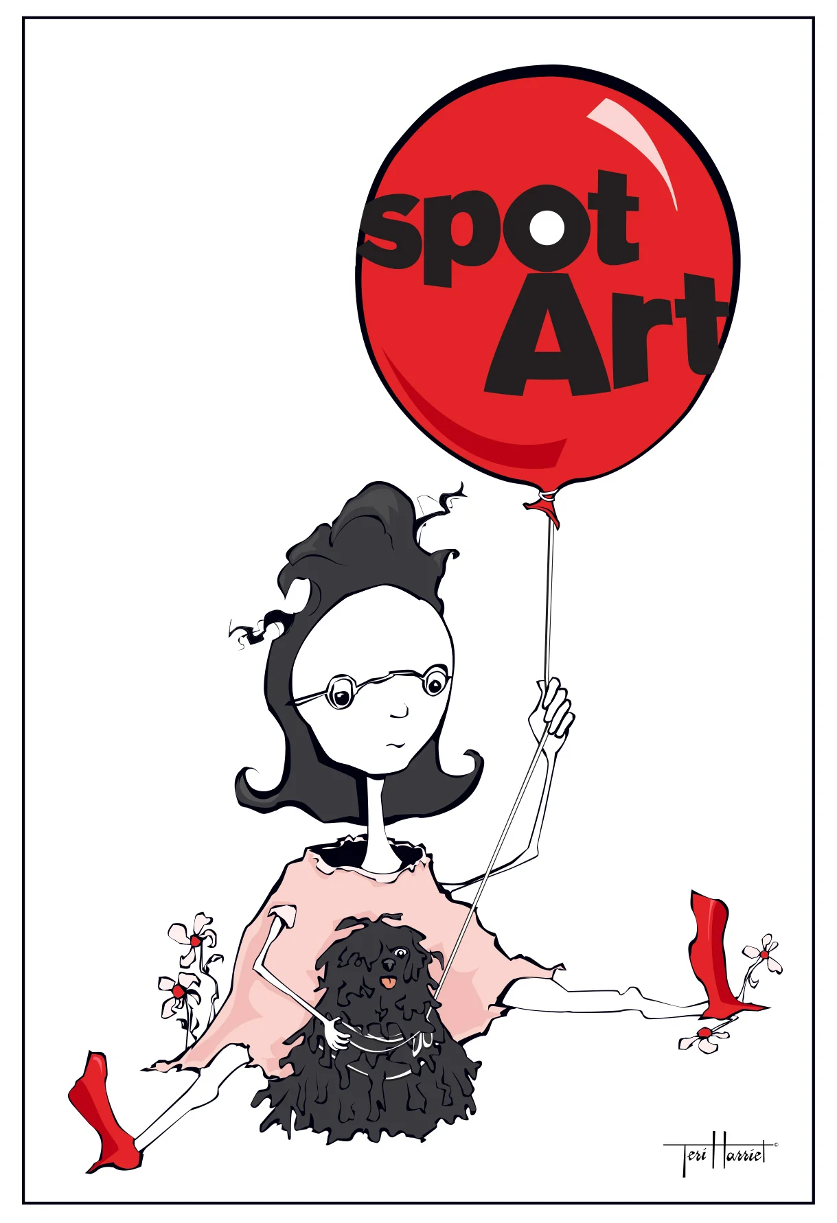 Spot Art Gallery postcard • concept, design & digital illustration • 2006