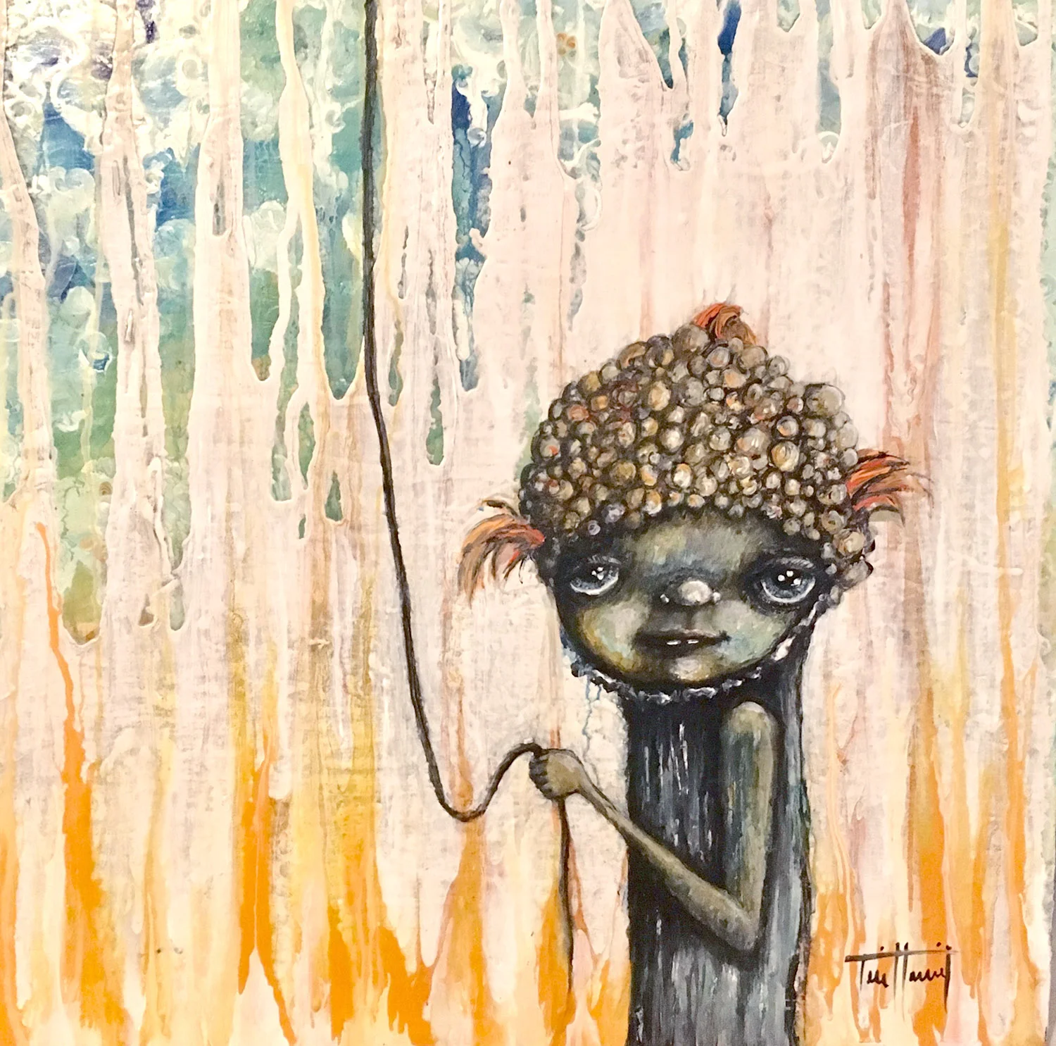 "Trusting" • Acrylic on board • 18" x 18" • 2017