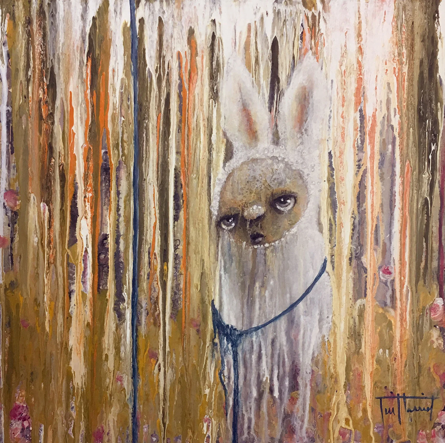 "Judgment" • Acrylic on board • 18" x 18" • 2017