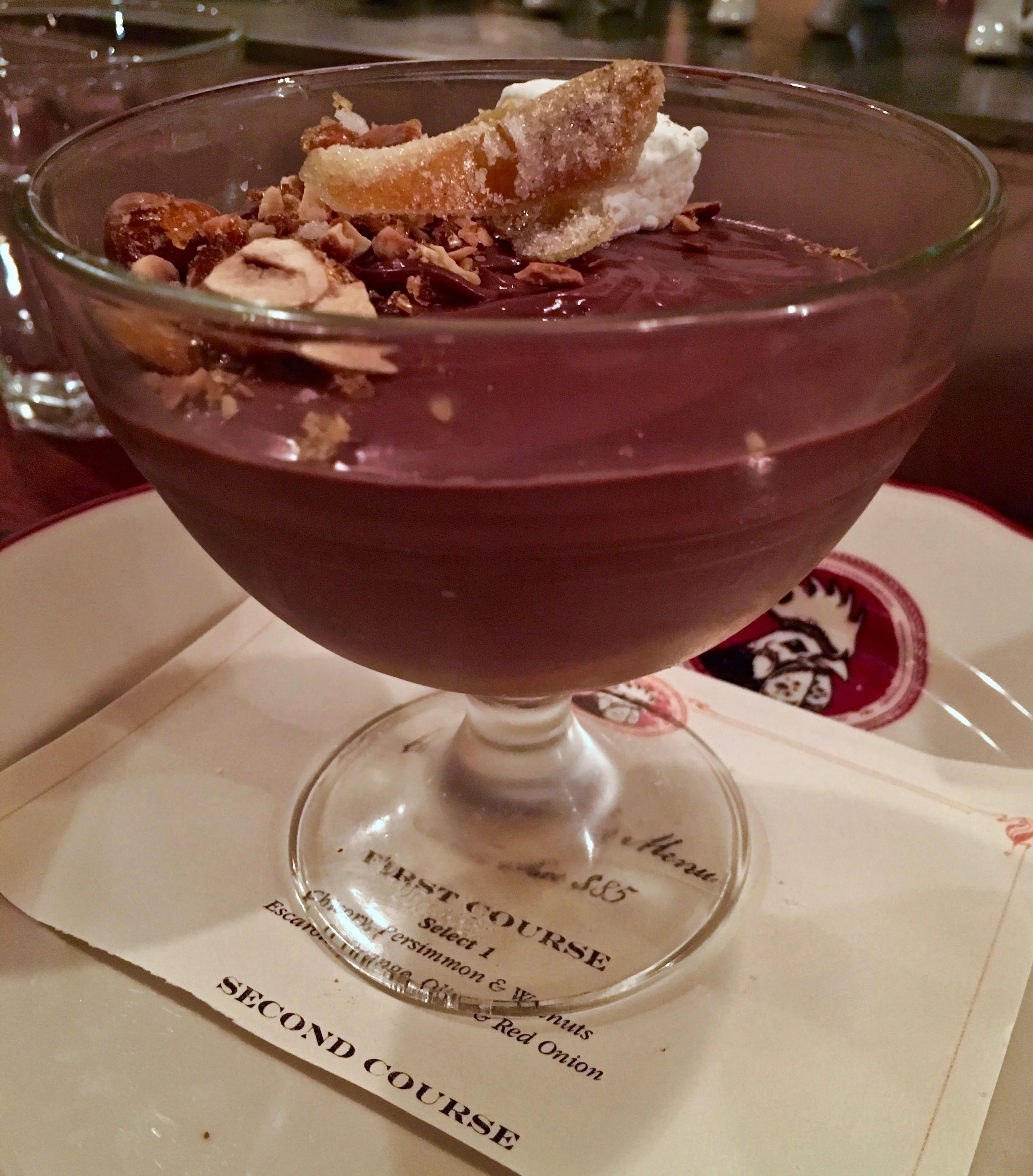  chocolate cremeux with orange gelee
