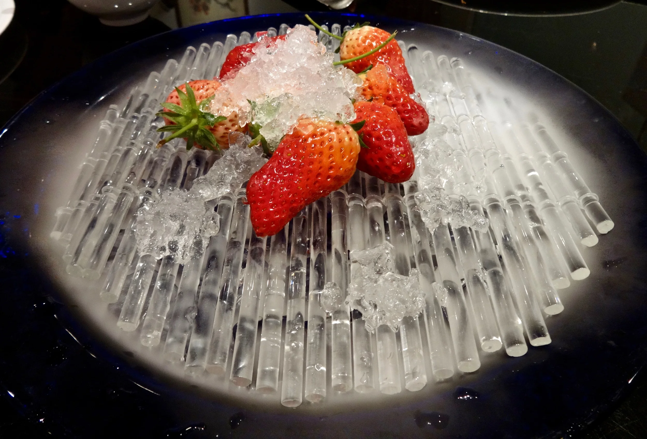 dry iced strawberries