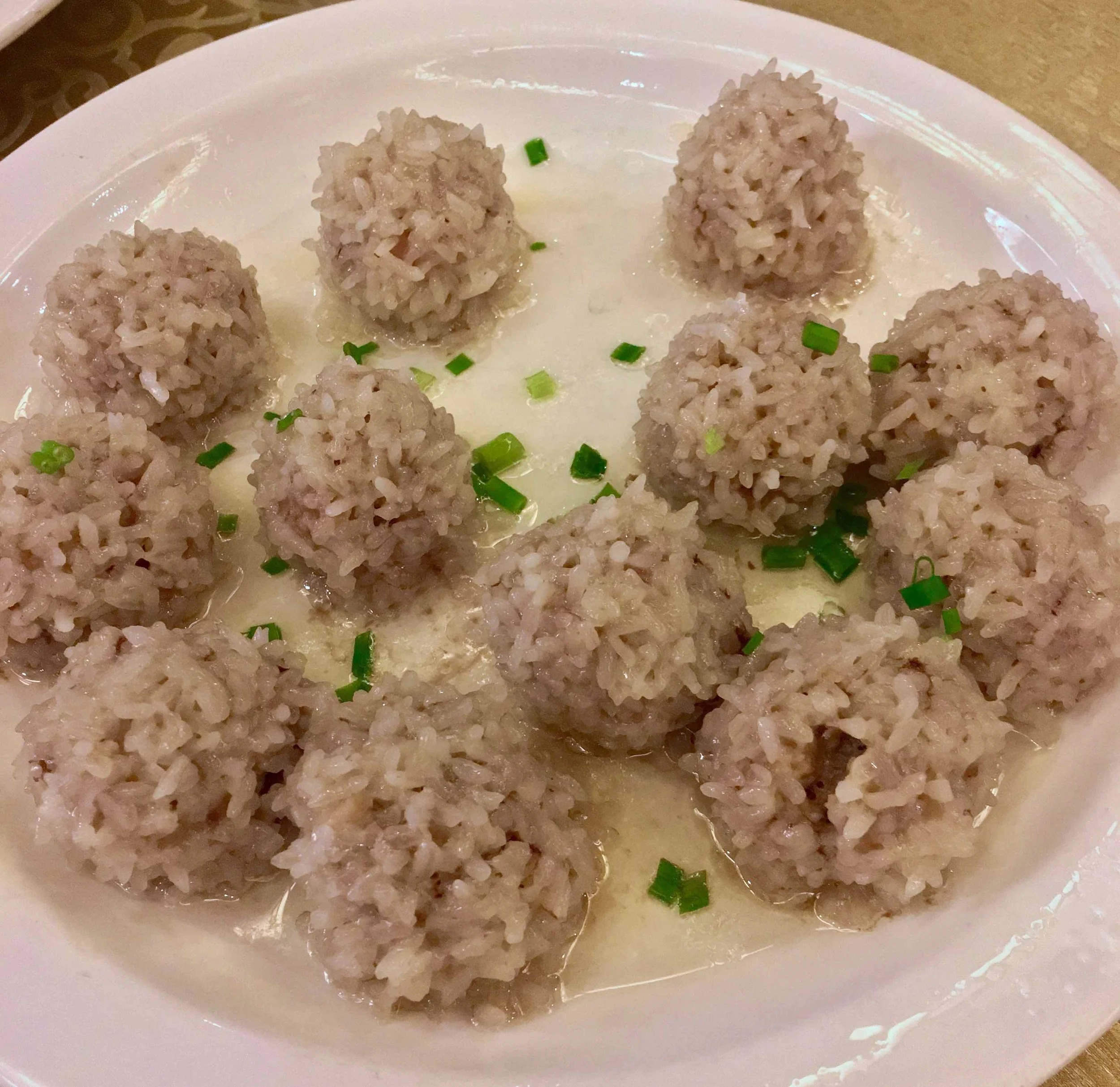 sticky rice and pork meatball