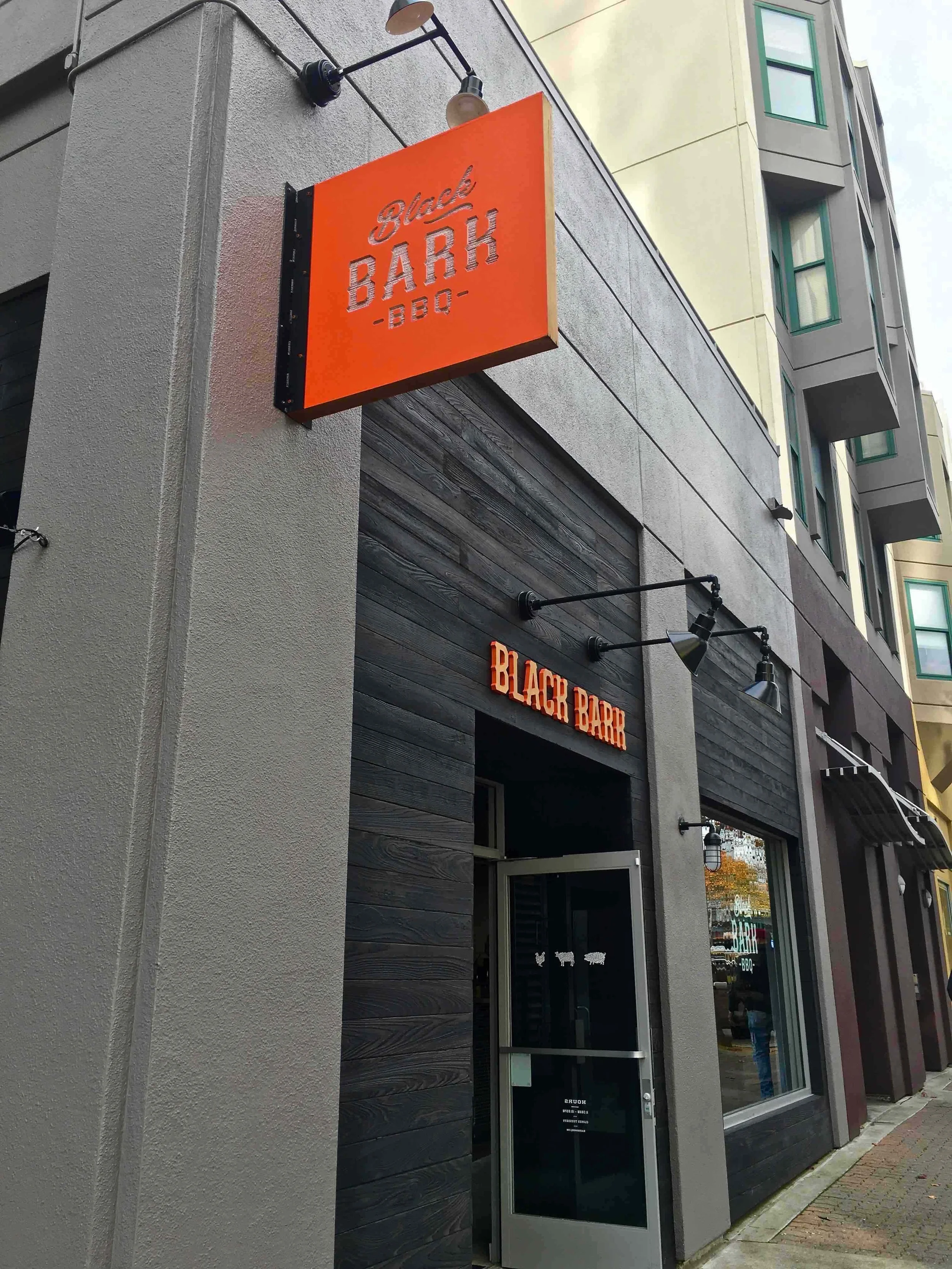 outside Black Bark BBQ on Fillmore