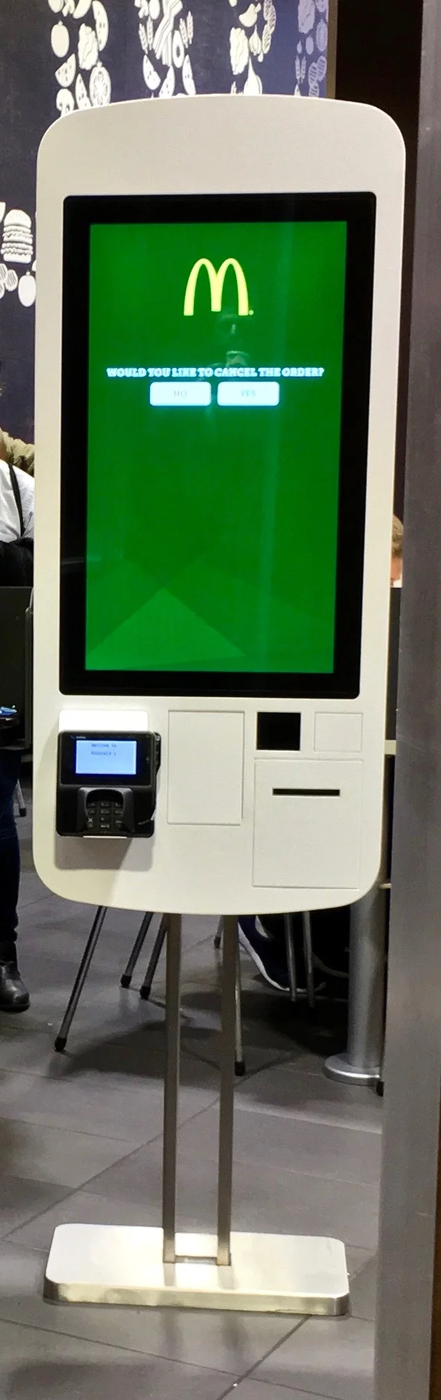 create your own burger order machine at McCafe