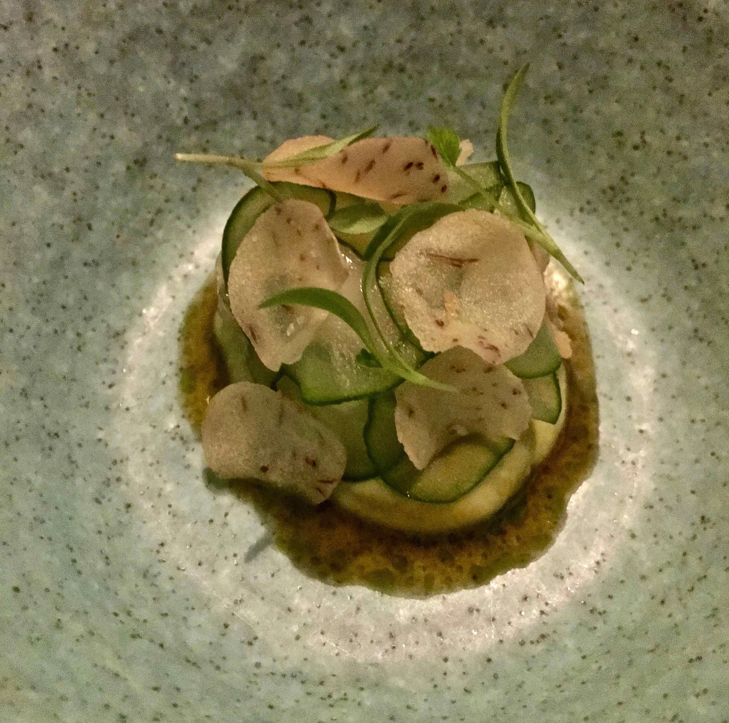 avocado puree cucumber and taro