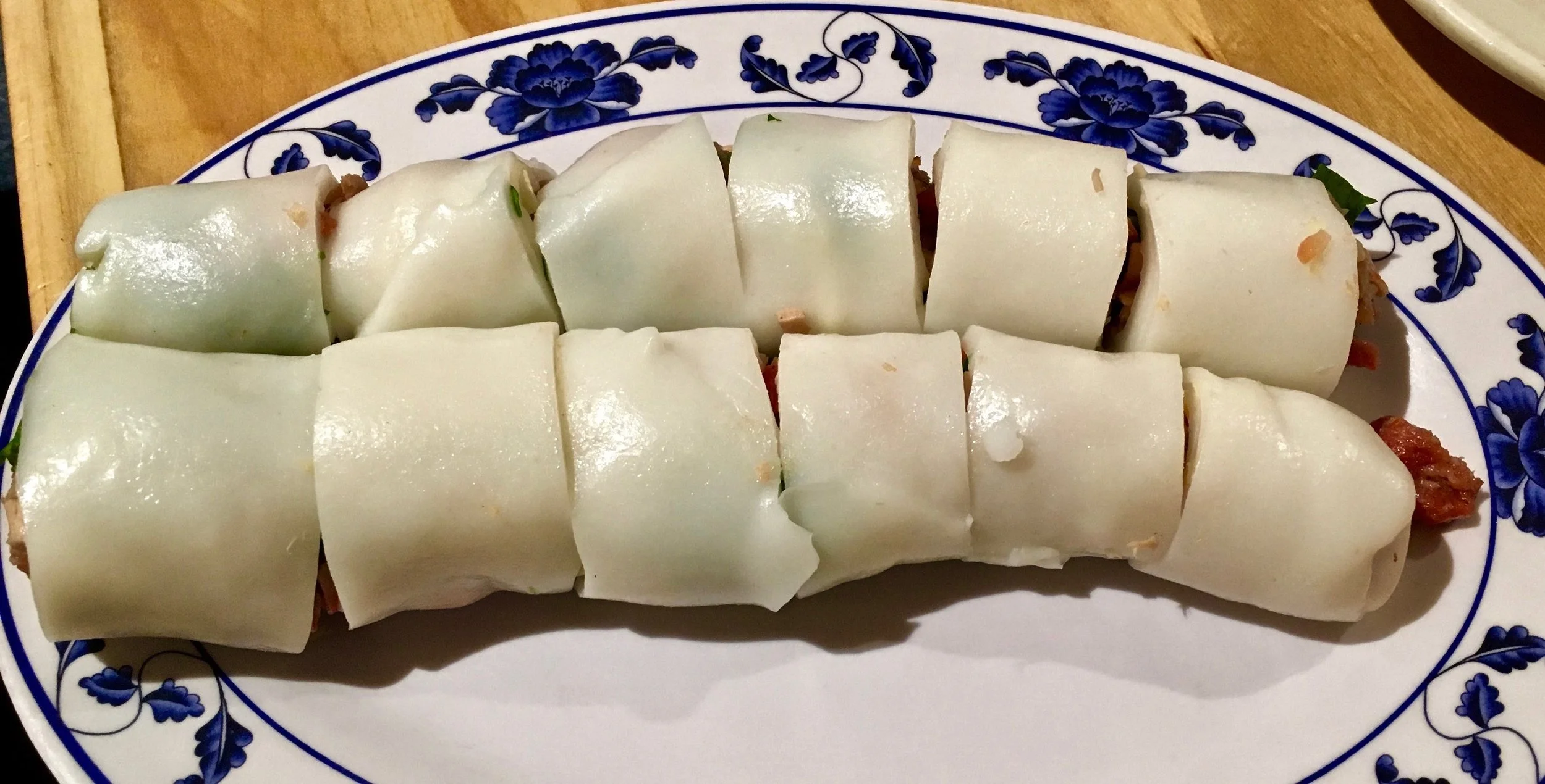 bbq pork rice noodle roll