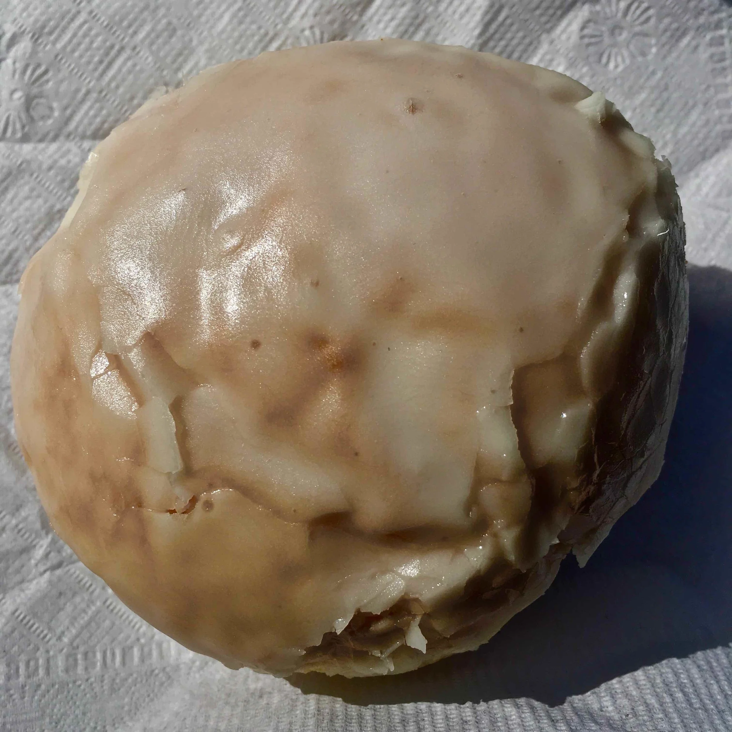 lemon glazed raspberry doughnut
