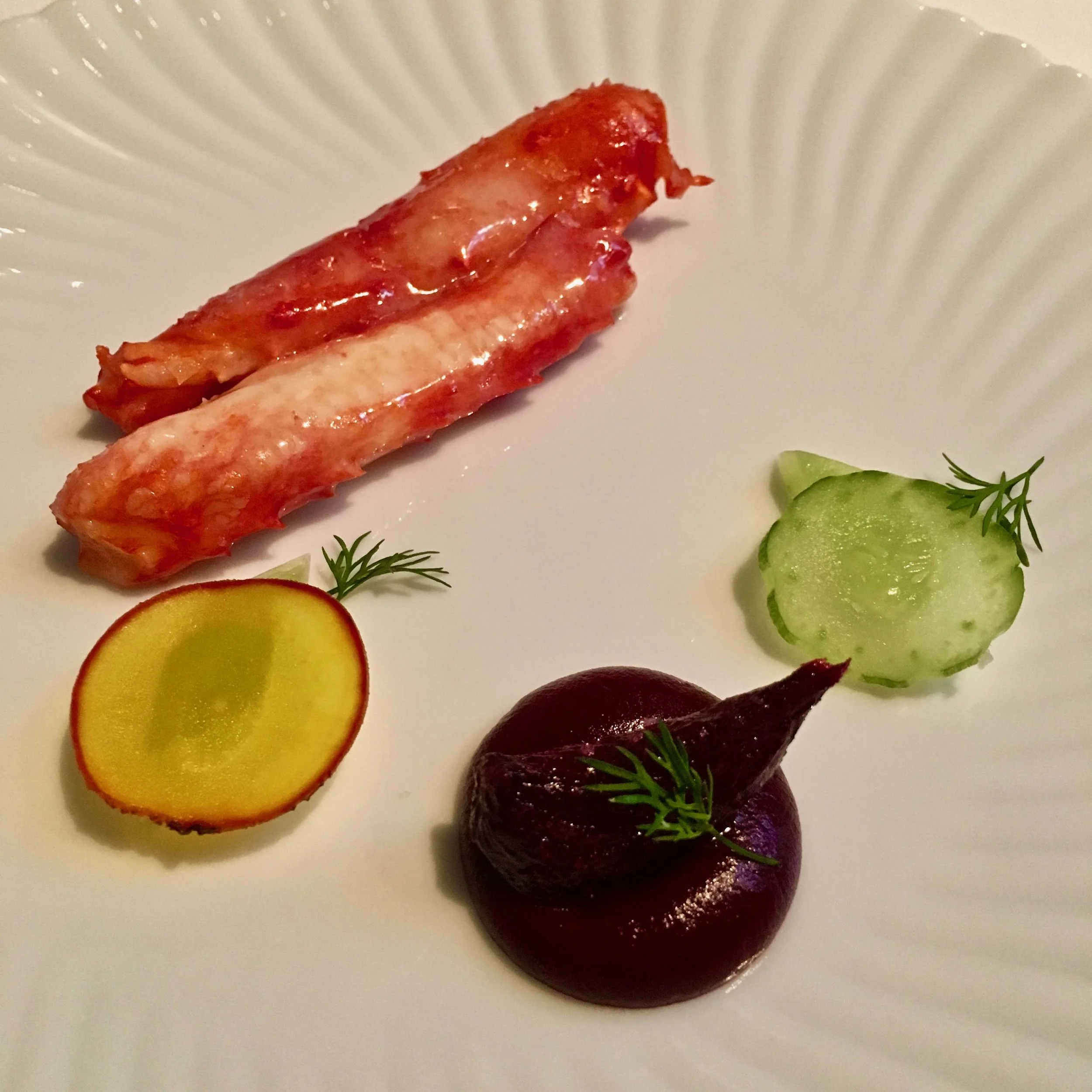 butter poached Alaskan King crab