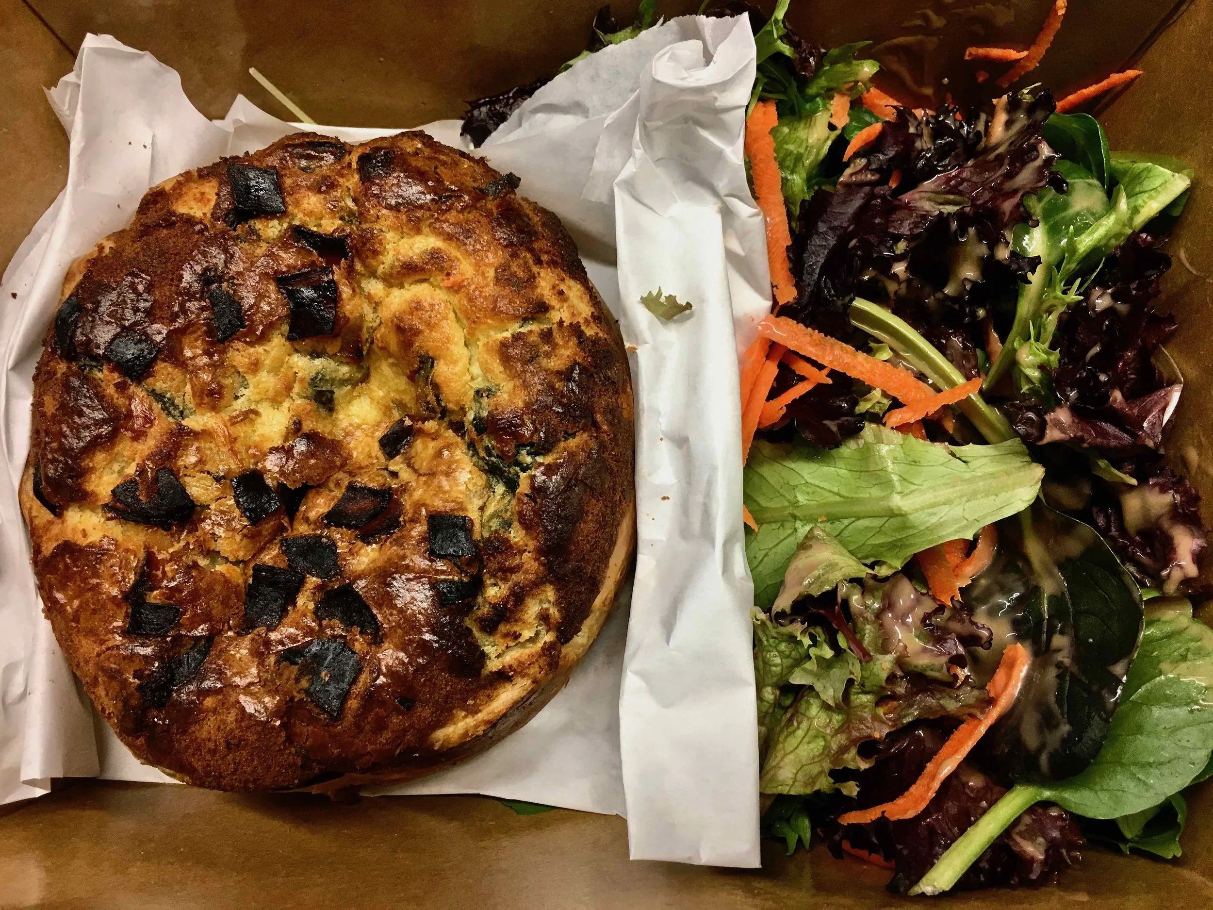 quiche and salad
