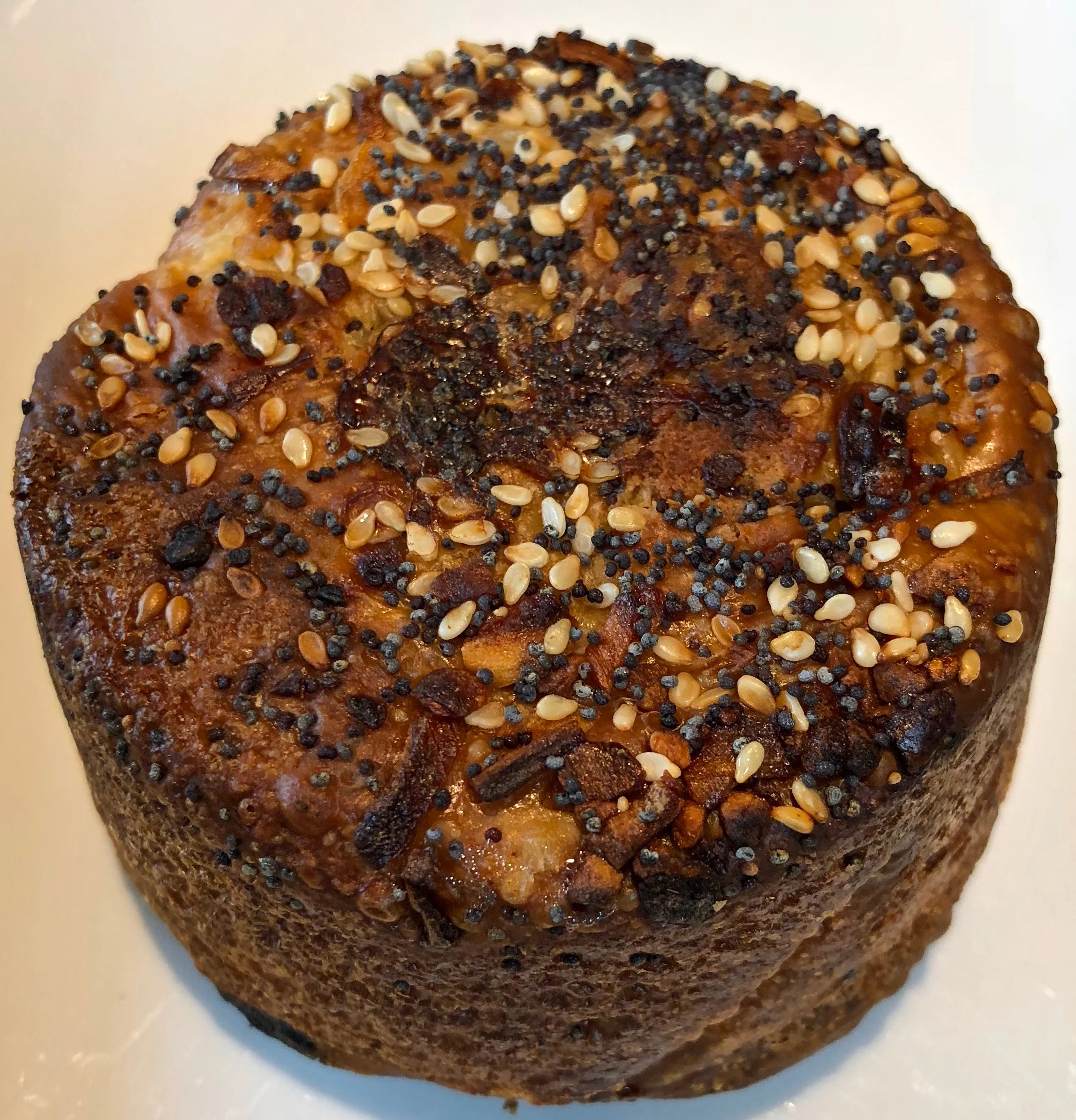 bottom side of egg in bread