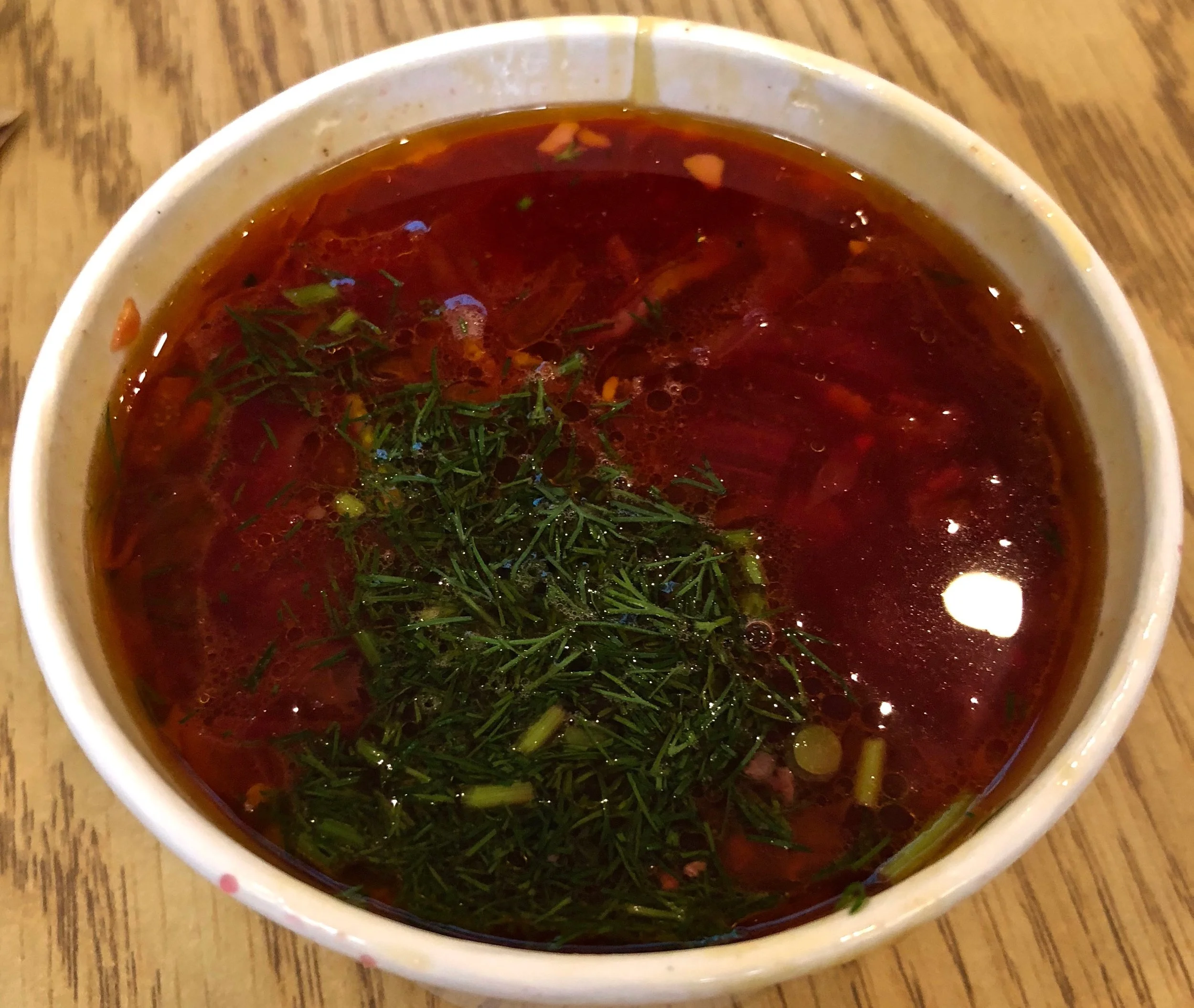 borsch with dill